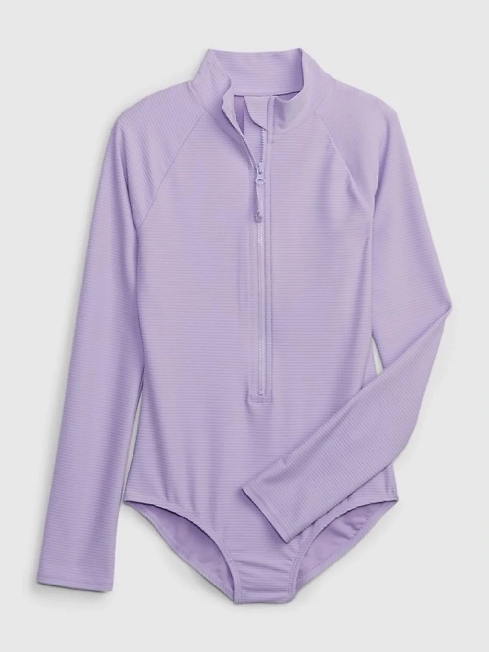 GAP Kids Lilac Long-Sleeve Rashguard One-Piece Swim Suit Small